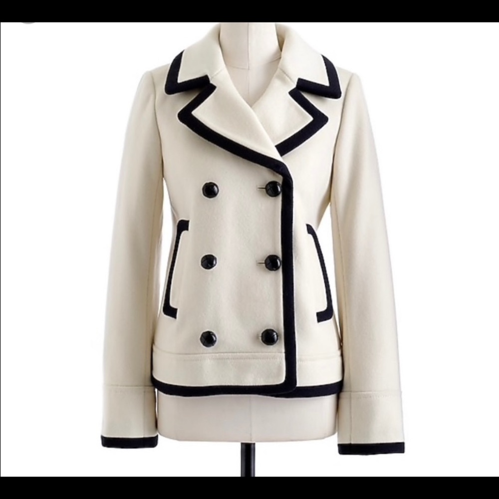 J Crew Wool Tipped Pea Coat